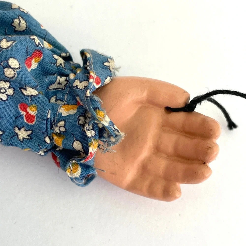 Vintage Antique 30s Effanbee Emily Ann Marionette Puppet Girl Wooden Control 12